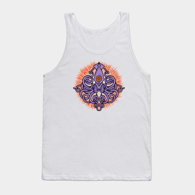 Squid Attack Tank Top by PalmGallery